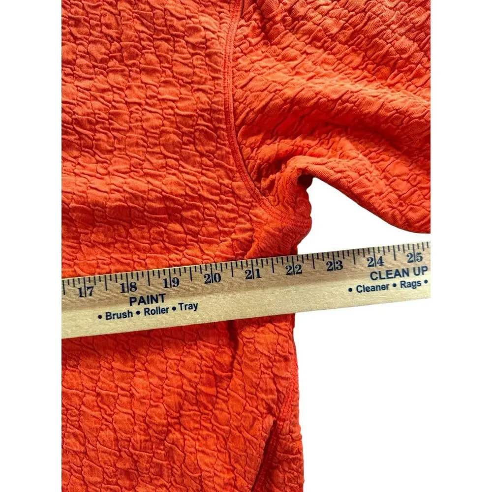 Lululemon Rippled V-Neck Pullover 6 Autumn Red Oversized Cocoon Sweatshirt Cozy